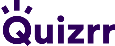 Logo of an ed-tech product called Quizrr